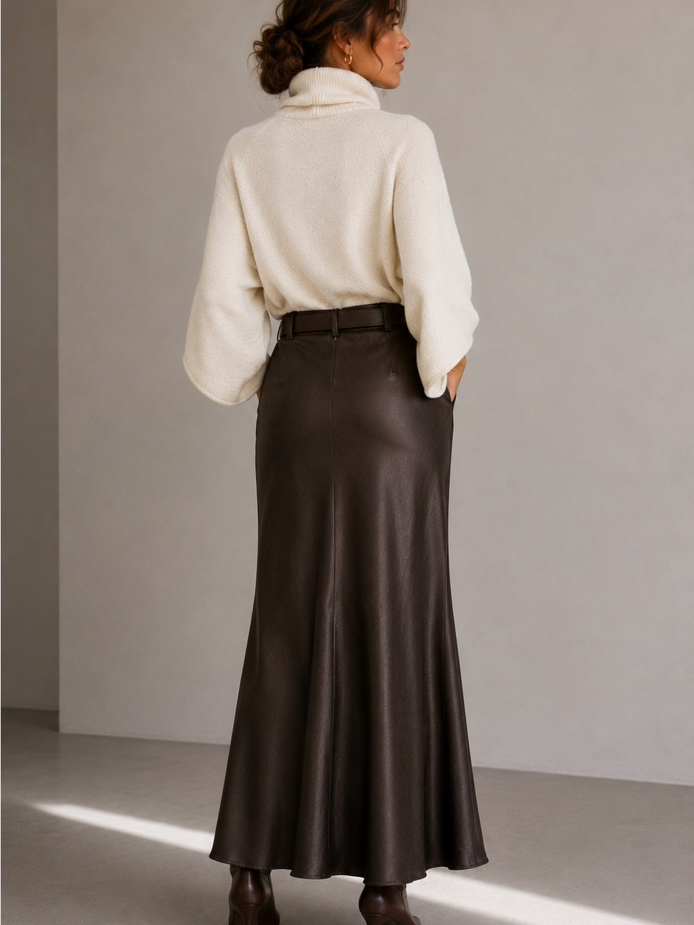 Zara Cashmere Blend Cowl Neck Poncho Sweater - Picture 2 of 9